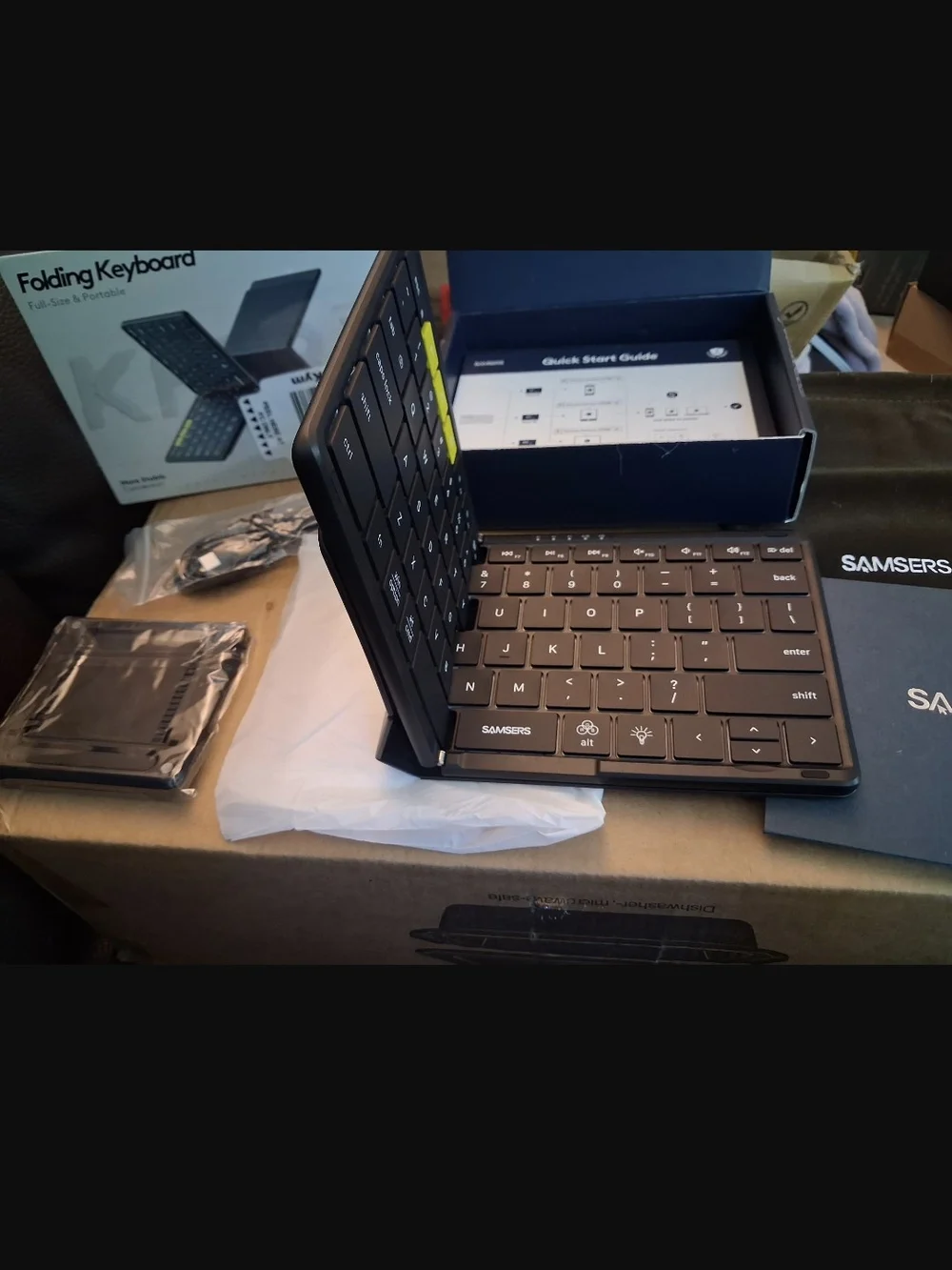 Folding Bluetooth Tablet Keyboard - Black